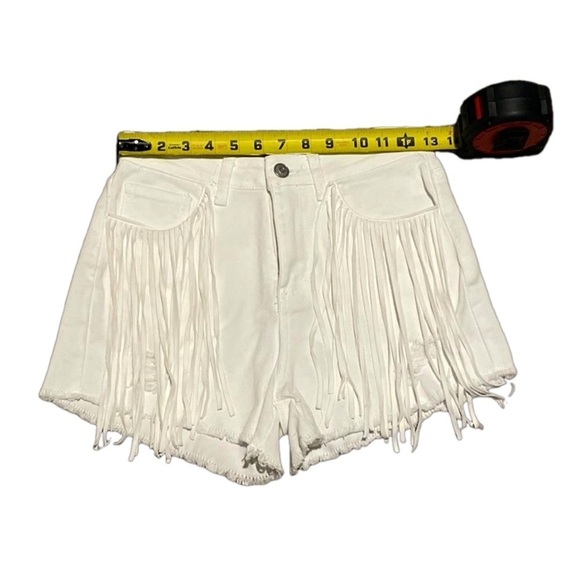 Altard State Fringe White Festival Rodeo Concert Shorts - Picture 4 of 9